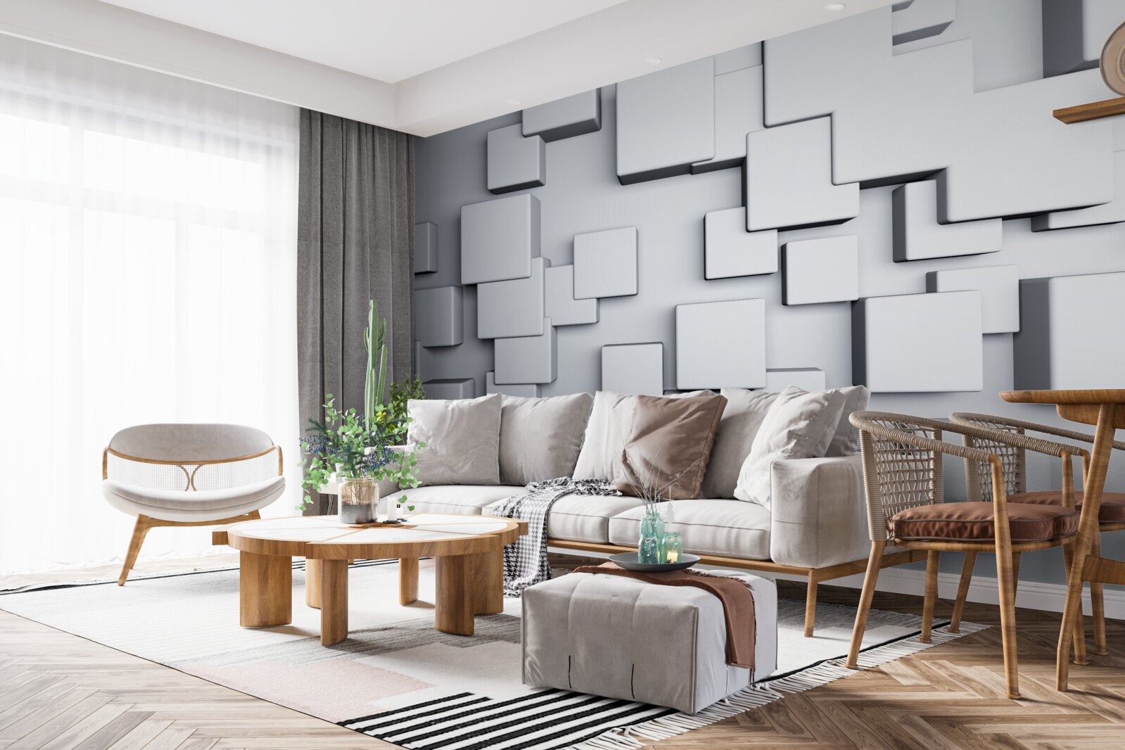 Фотошпалери великі сірі прямокутні форми