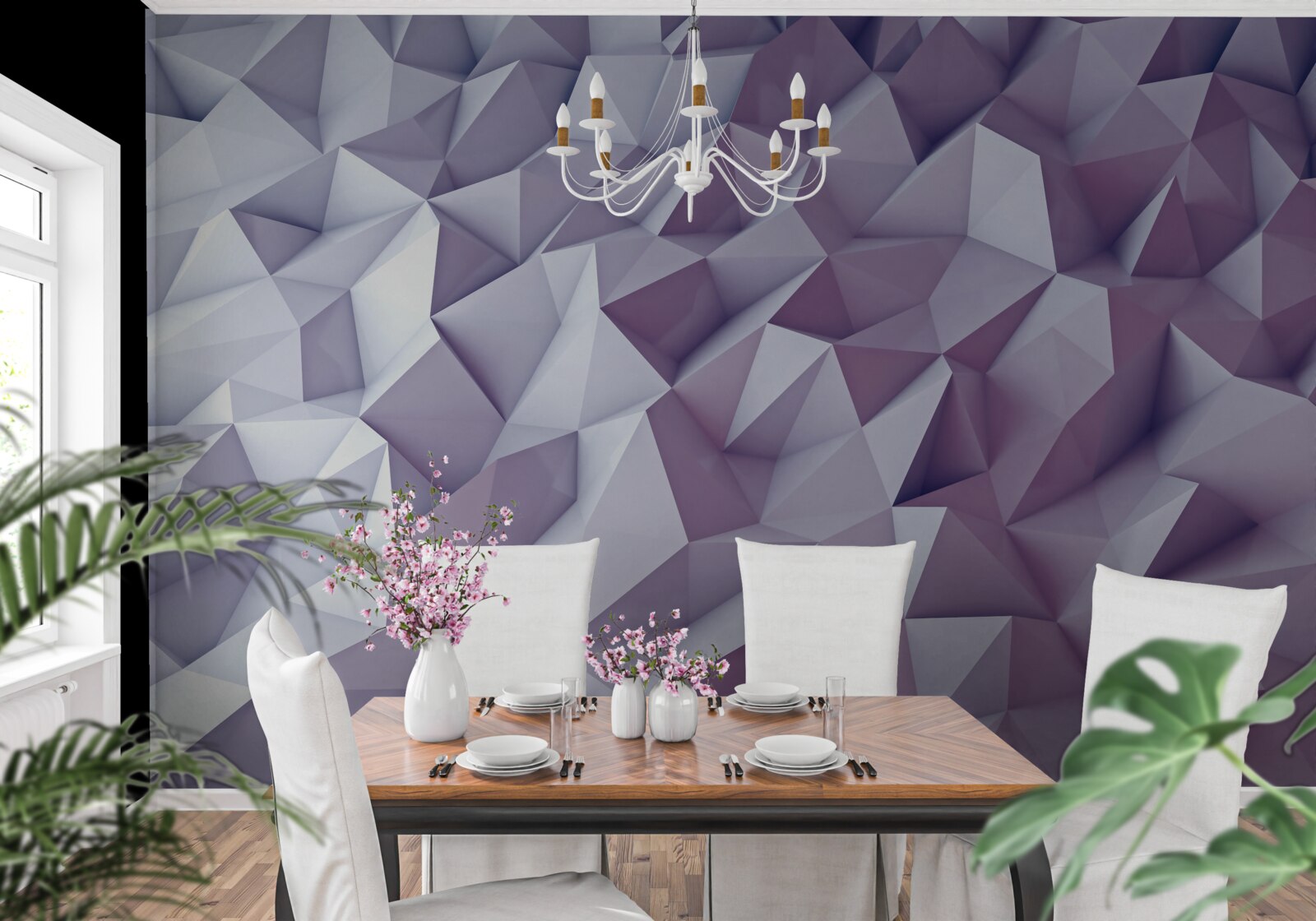 Фотошпалери градієнтні абстракції у формі трикутників