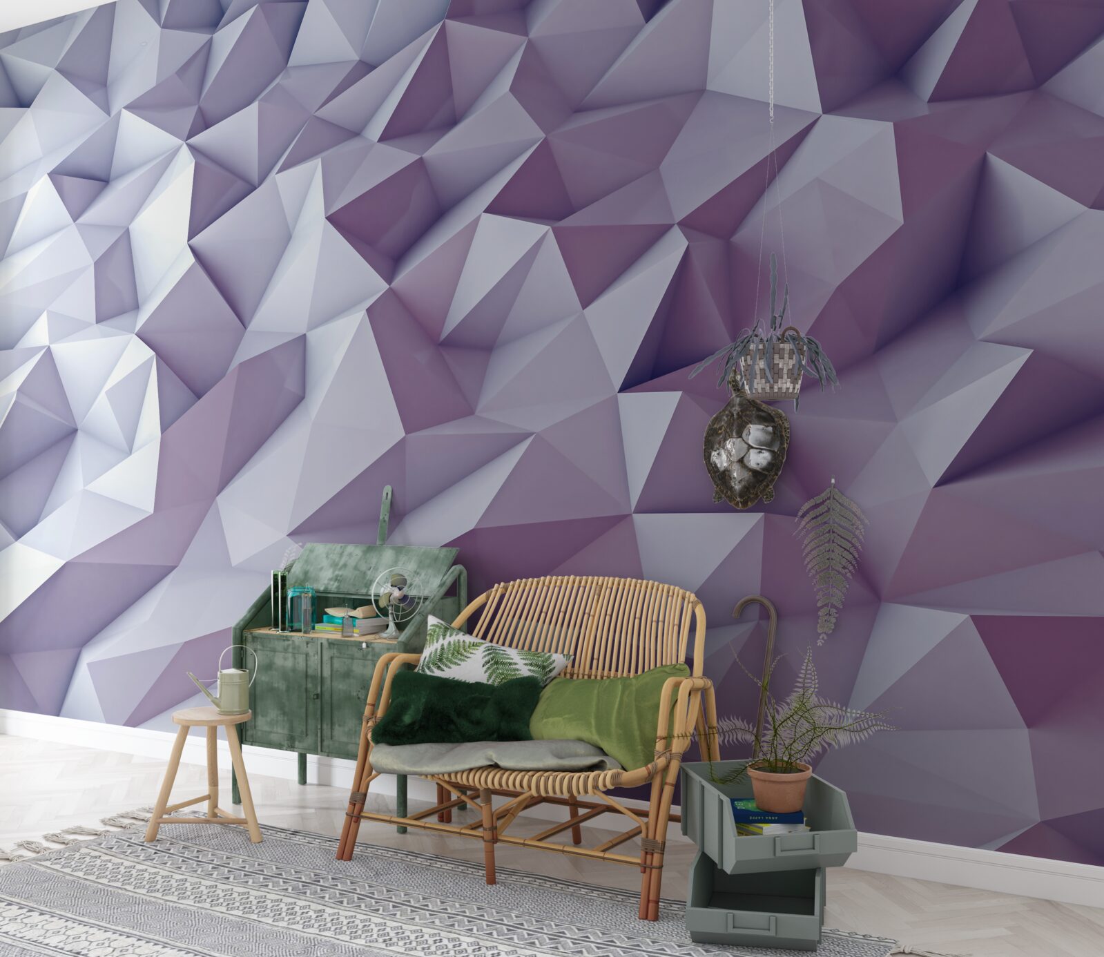 Фотошпалери градієнтні абстракції у формі трикутників