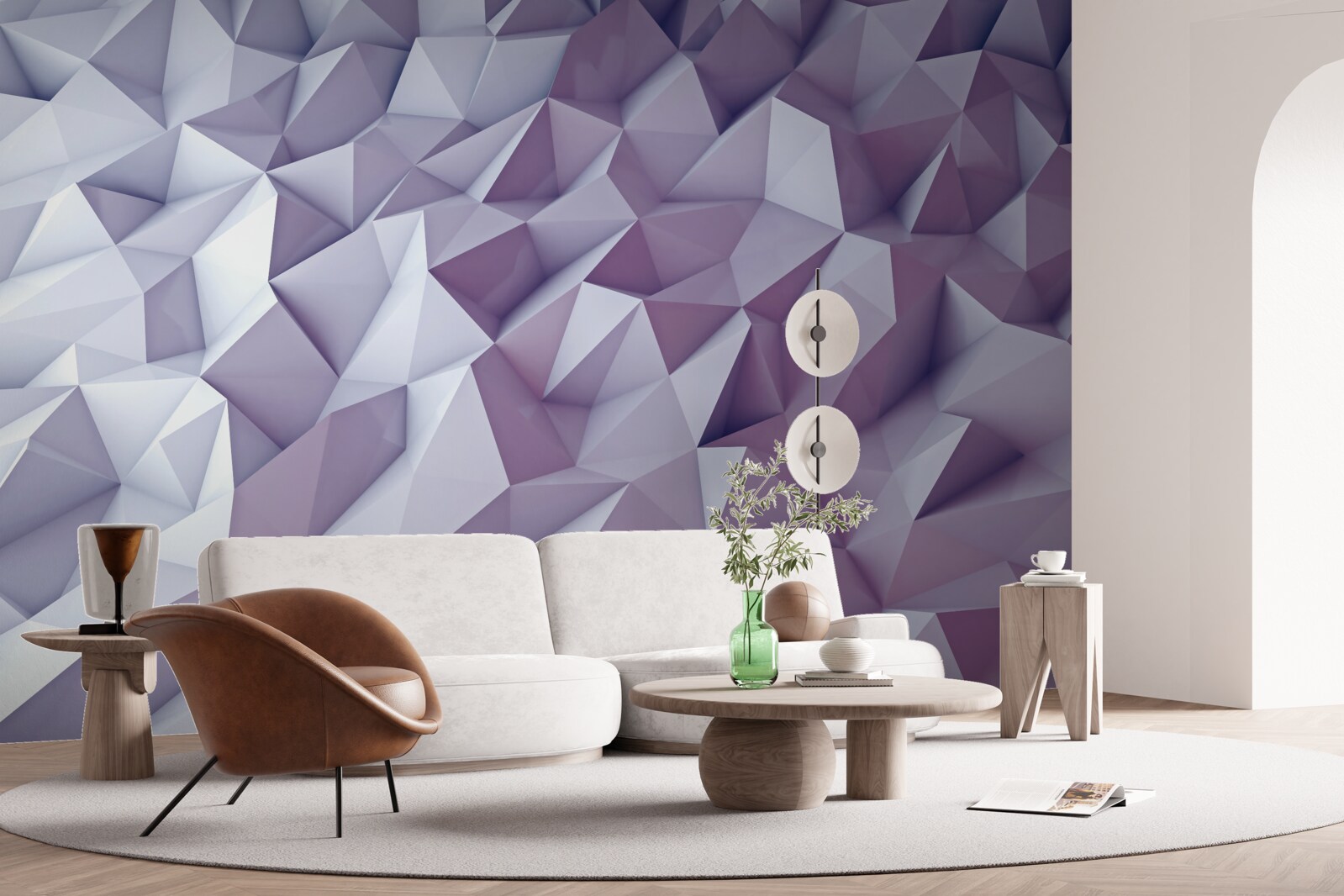 Фотошпалери градієнтні абстракції у формі трикутників