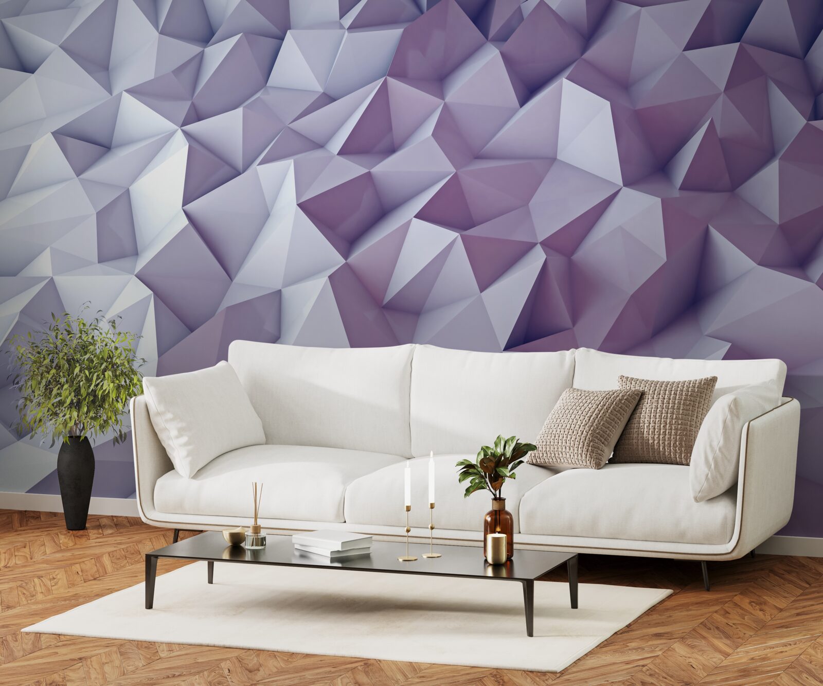 Фотошпалери градієнтні абстракції у формі трикутників