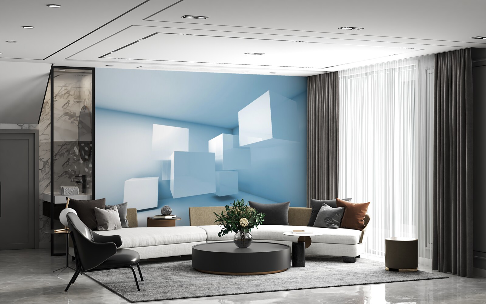 Фотошпалери абстрактна геометрична структура