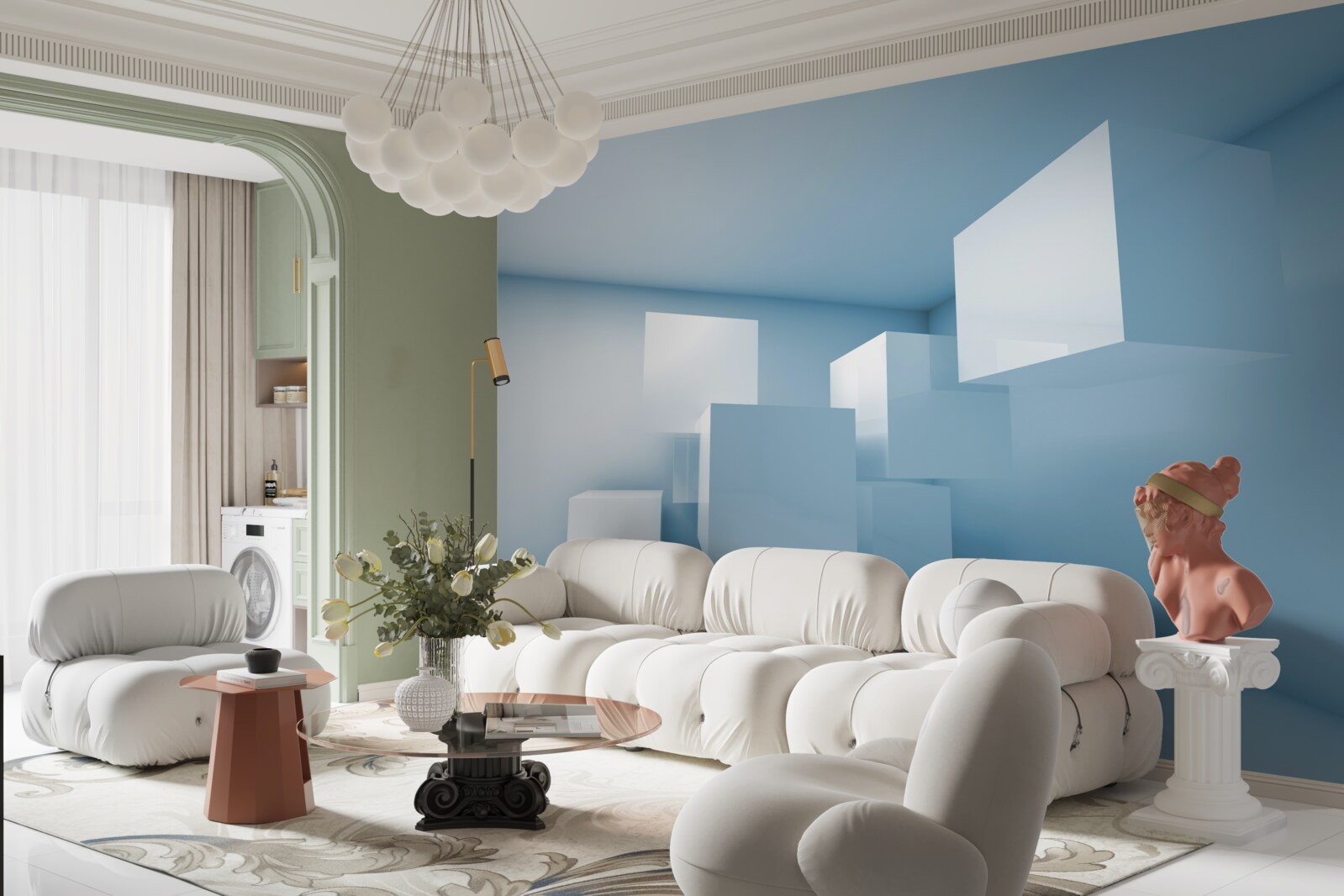 Фотошпалери абстрактна геометрична структура