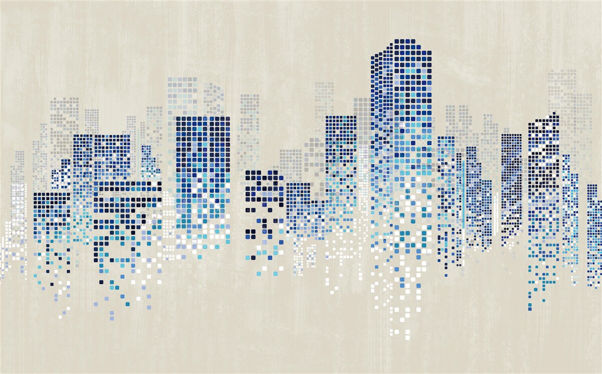 Фотошпалери сучасні будівлі з перфорацією