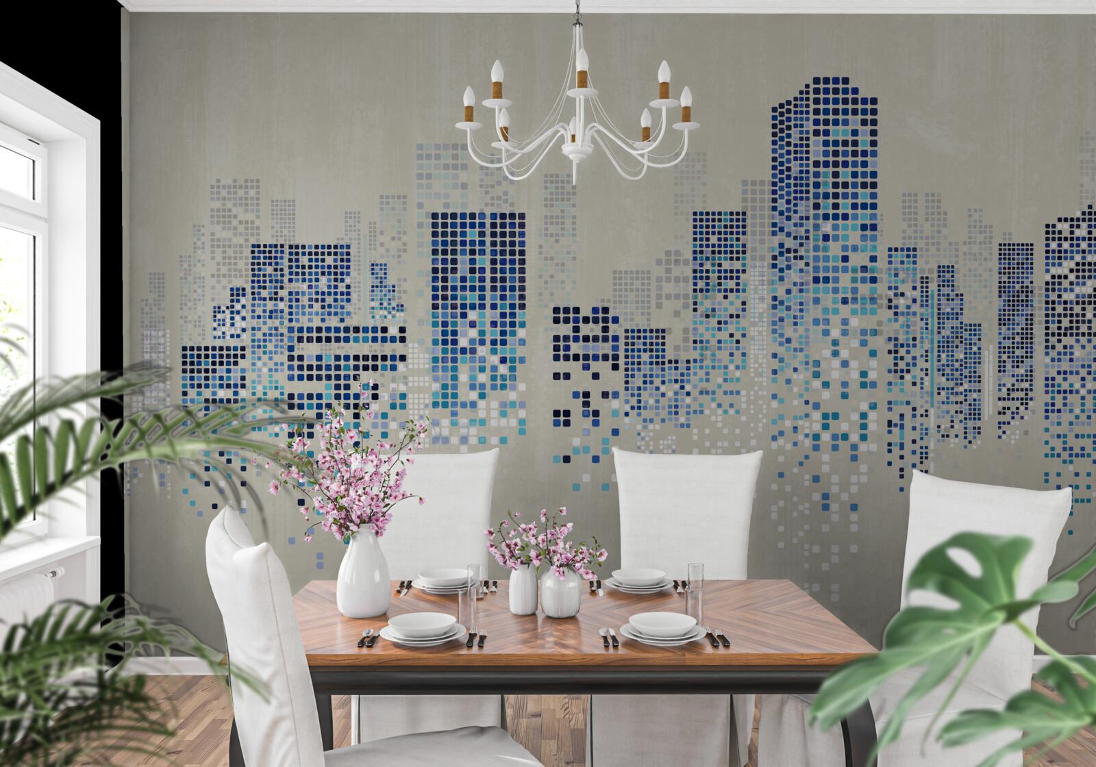 Фотошпалери сучасні будівлі з перфорацією