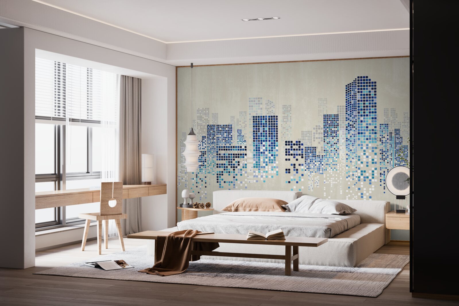 Фотошпалери сучасні будівлі з перфорацією