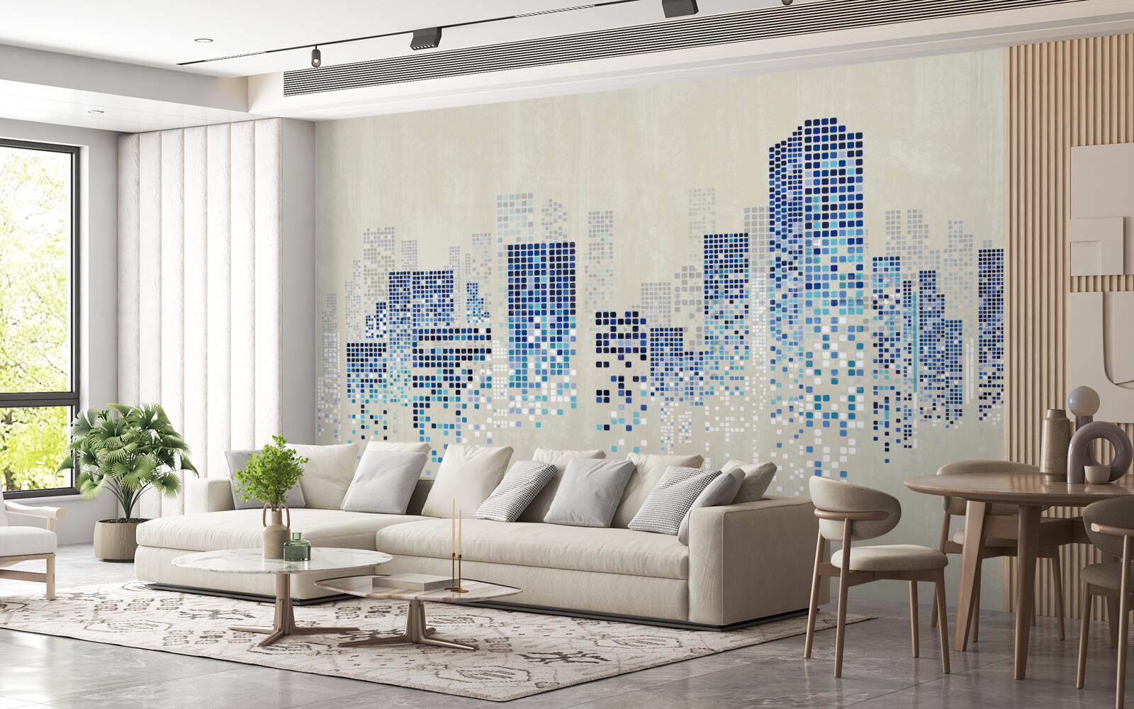 Фотошпалери сучасні будівлі з перфорацією