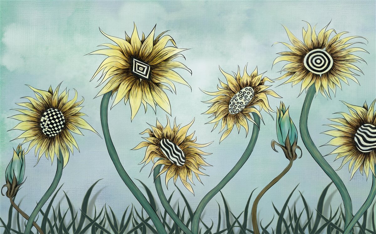 Фотошпалери дивовижні золоті бутони