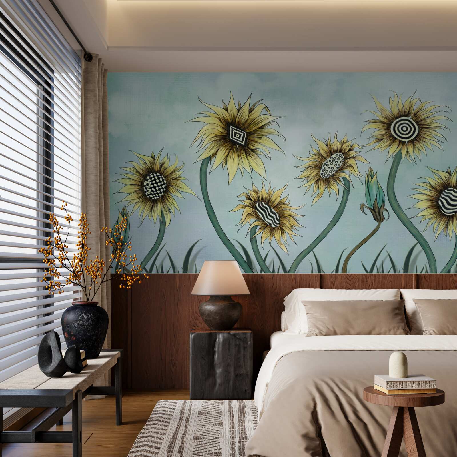 Фотошпалери дивовижні золоті бутони