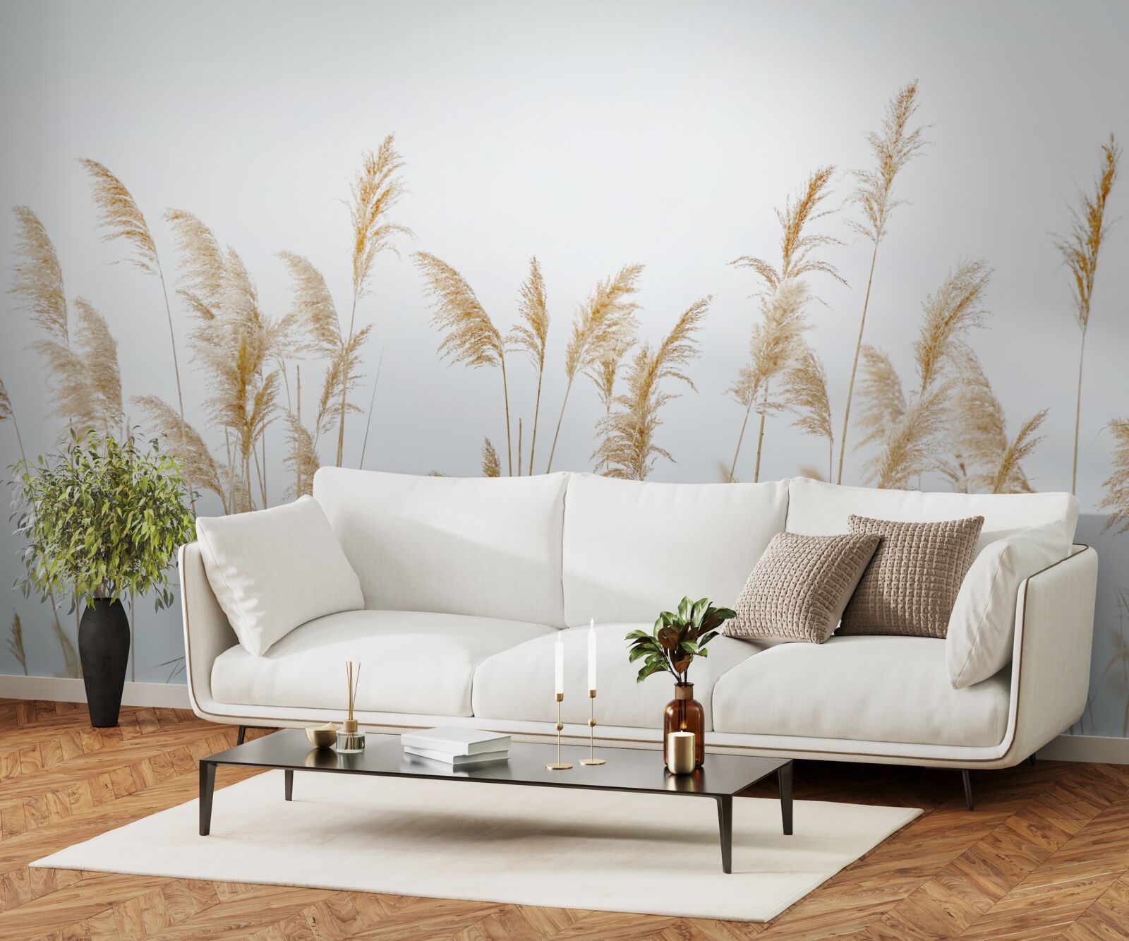 Фотошпалери туман серед очерету