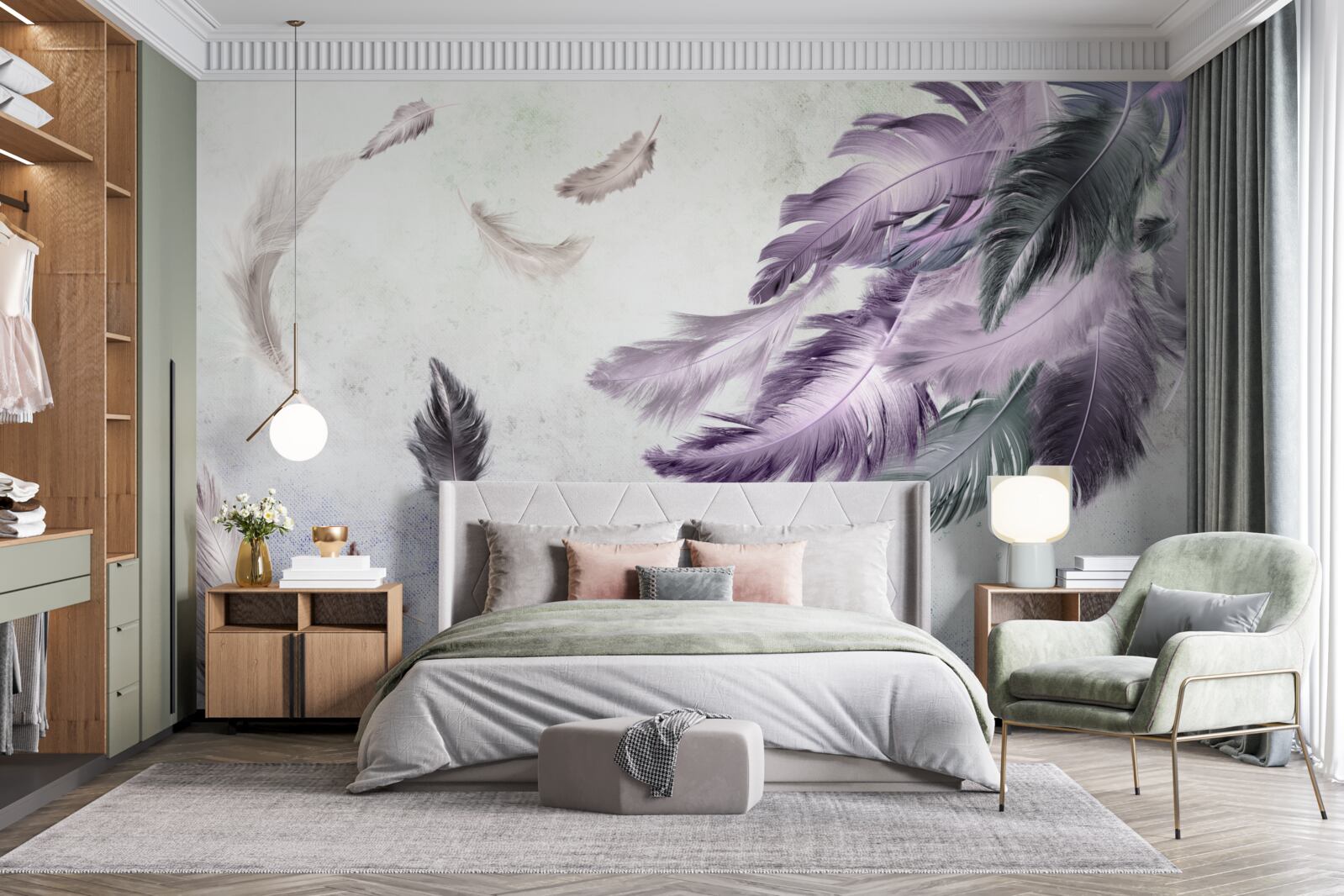 Фотошпалери політ легкого пір'я