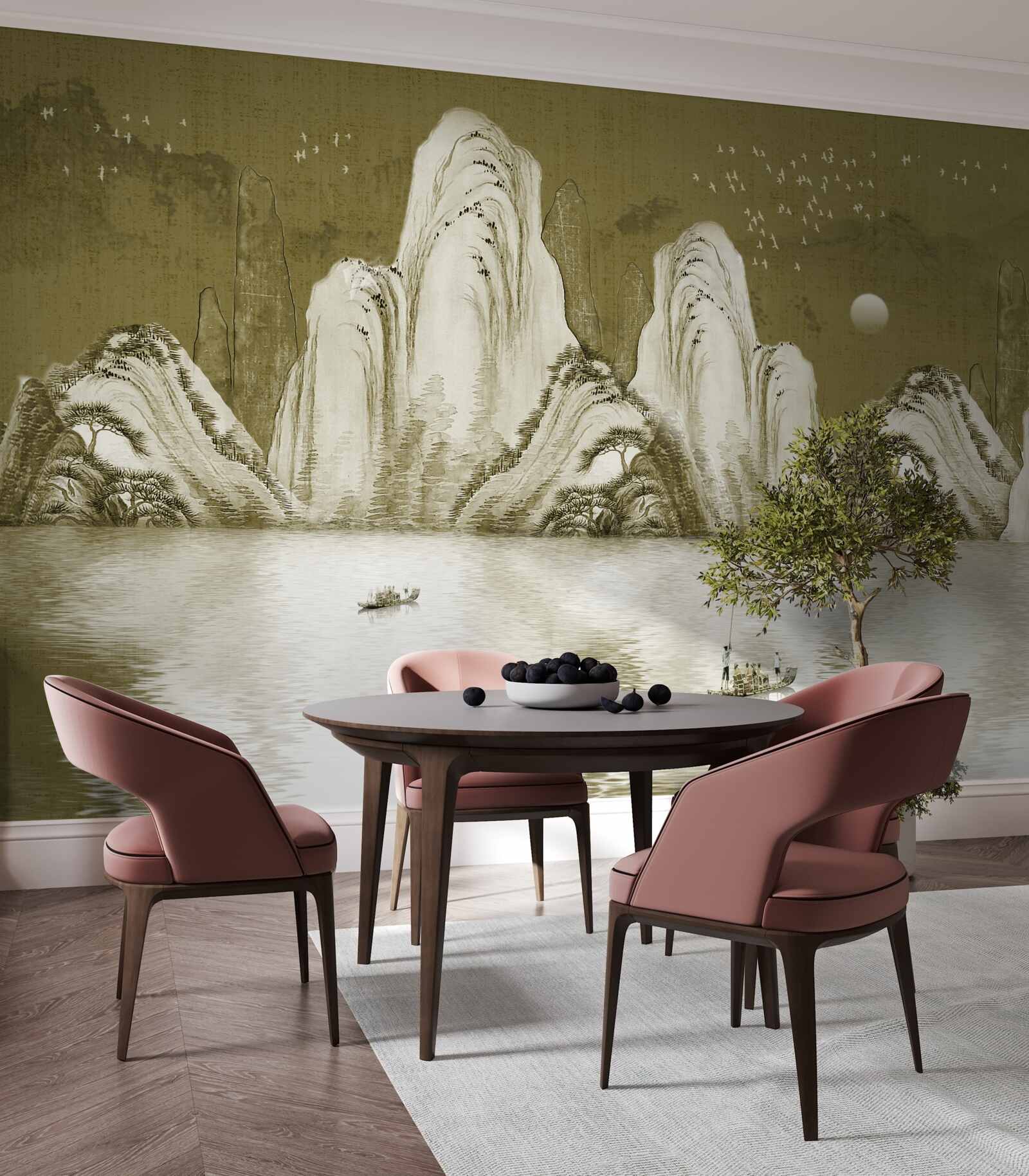 Фотошпалери співи рибалок у вечірній час