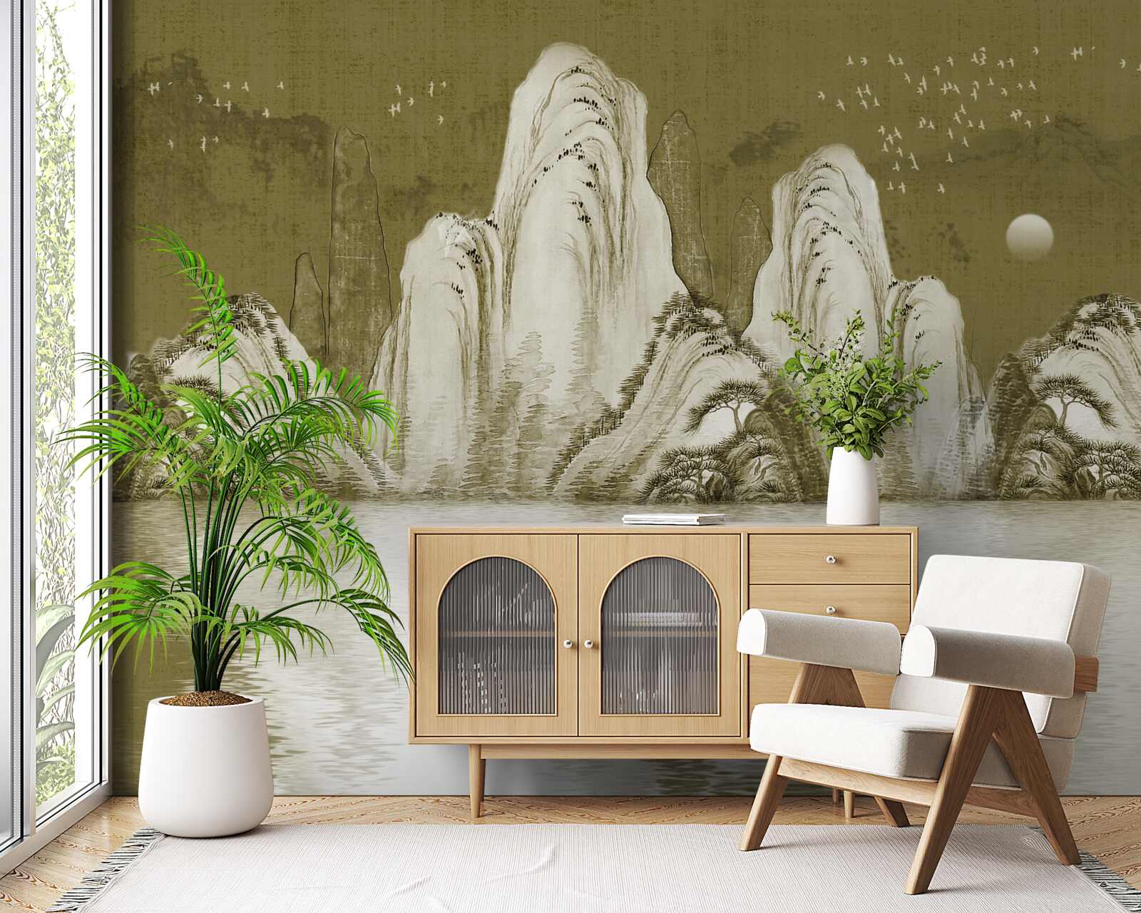 Фотошпалери співи рибалок у вечірній час