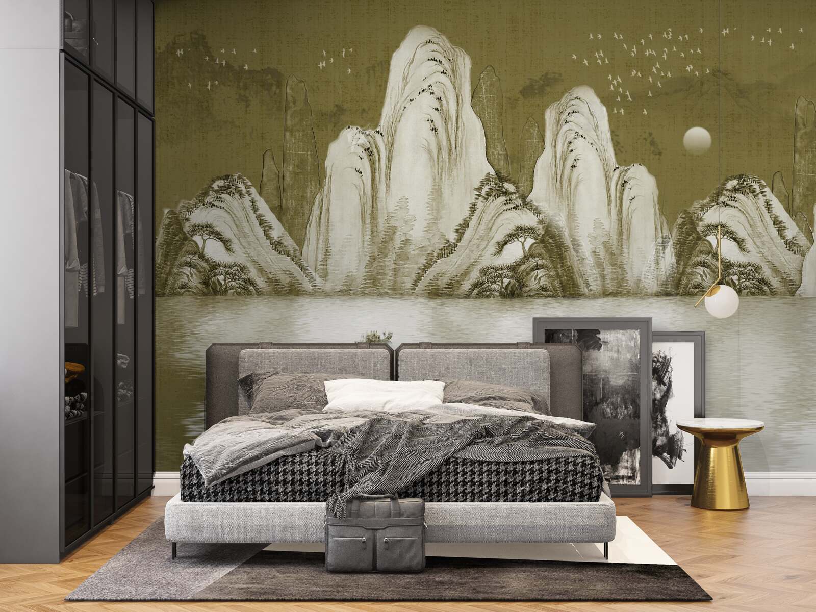 Фотошпалери співи рибалок у вечірній час