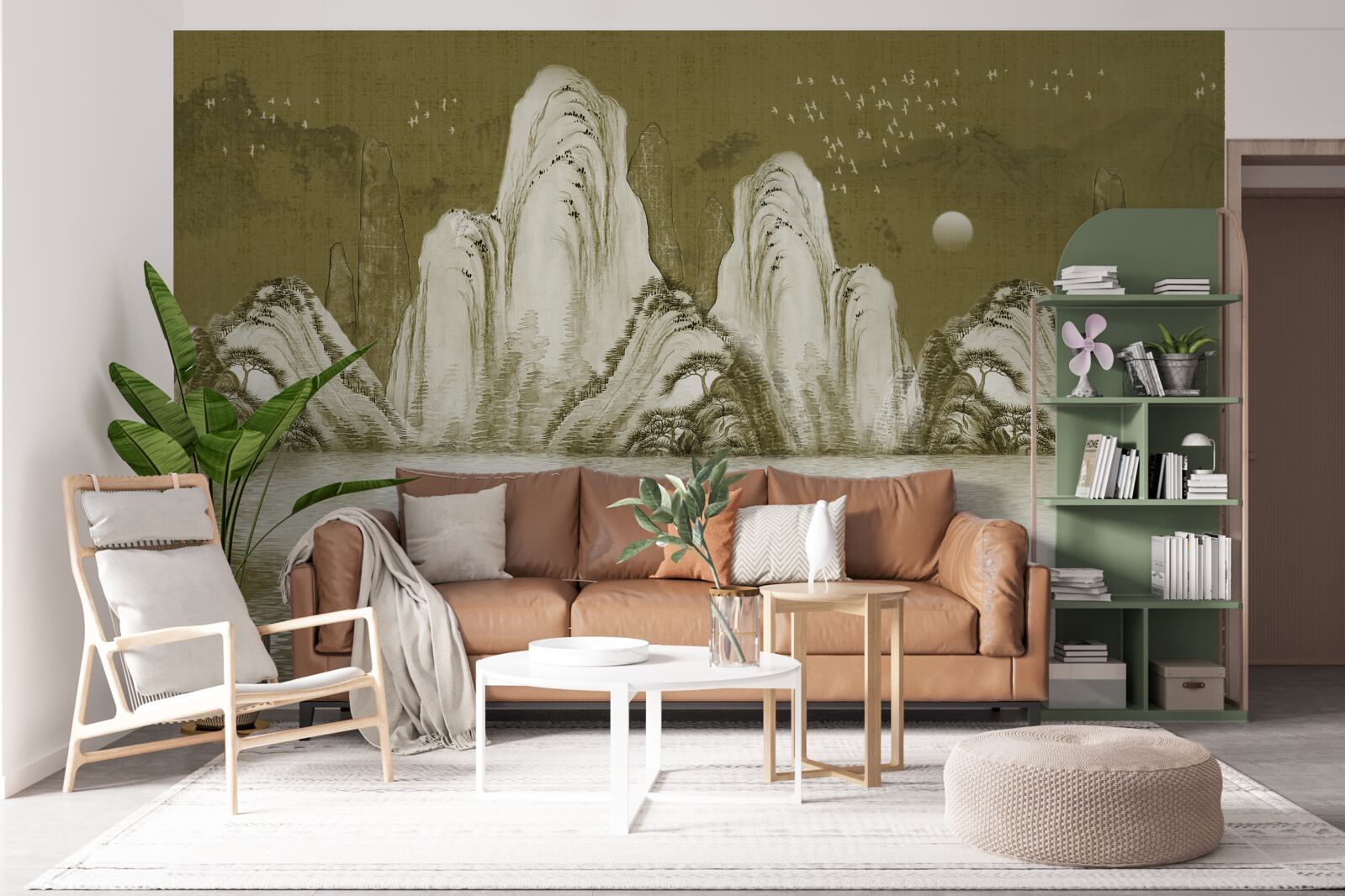 Фотошпалери співи рибалок у вечірній час