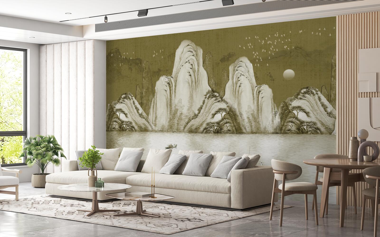 Фотошпалери співи рибалок у вечірній час