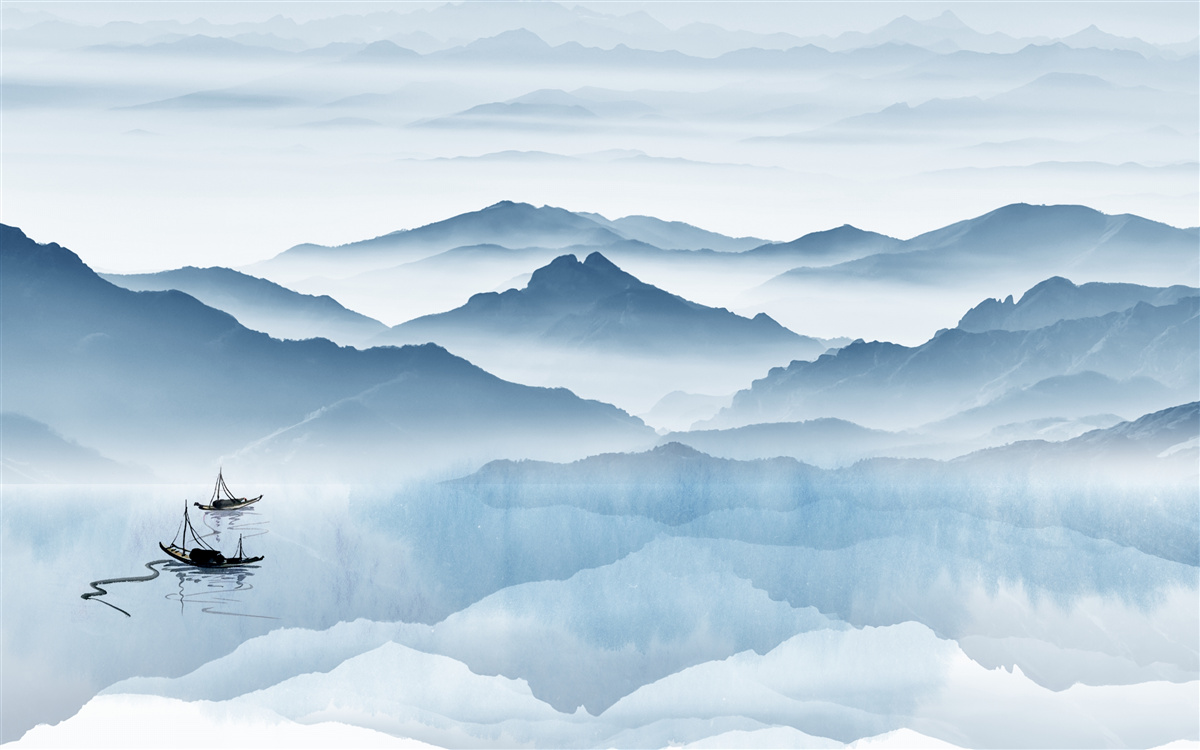 Фотошпалери Риболовля на гірському озері