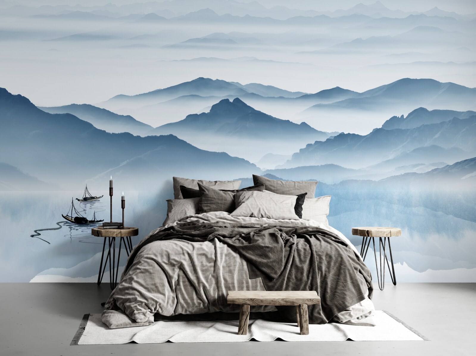 Фотошпалери Риболовля на гірському озері