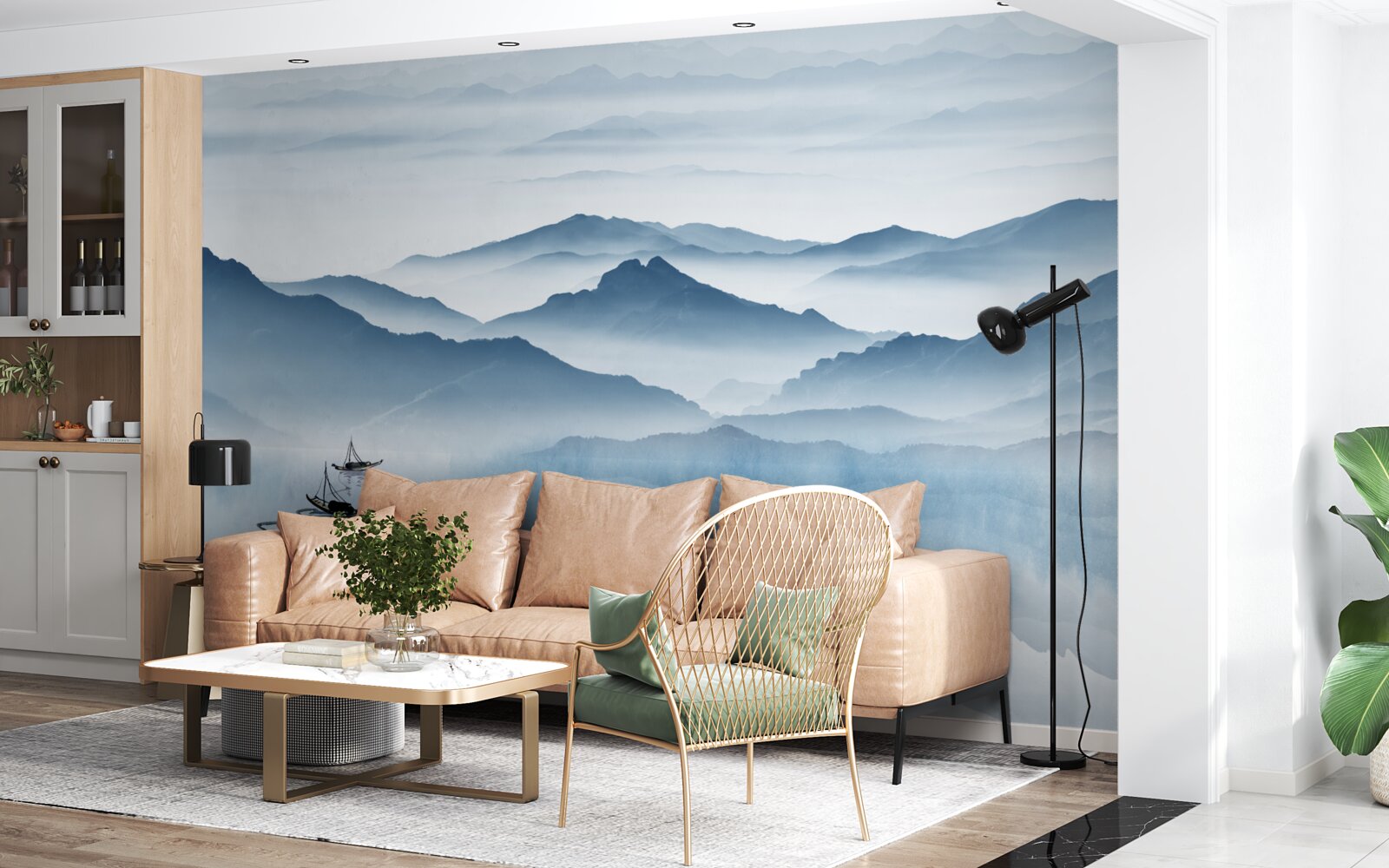 Фотошпалери Риболовля на гірському озері