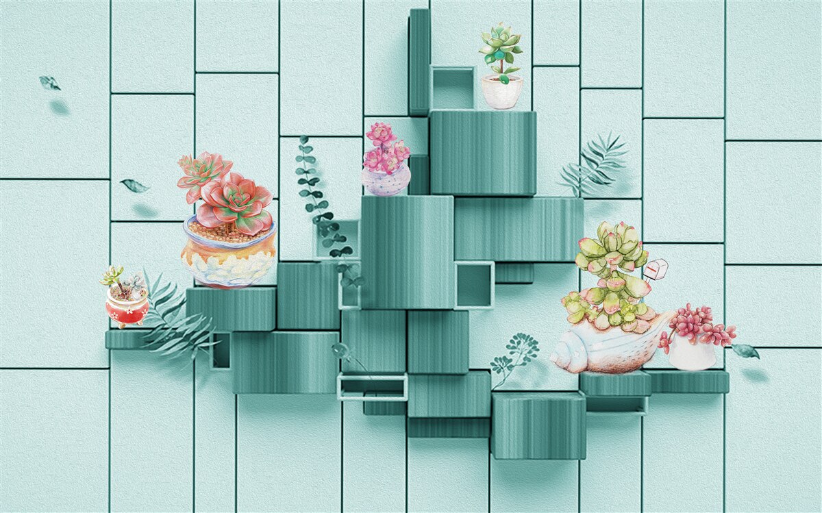 Фотошпалери горщики для квітів та рослин