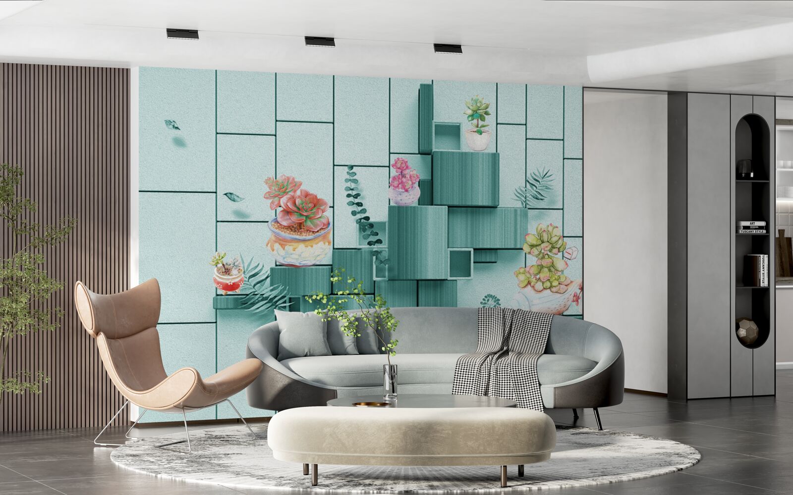 Фотошпалери горщики для квітів та рослин