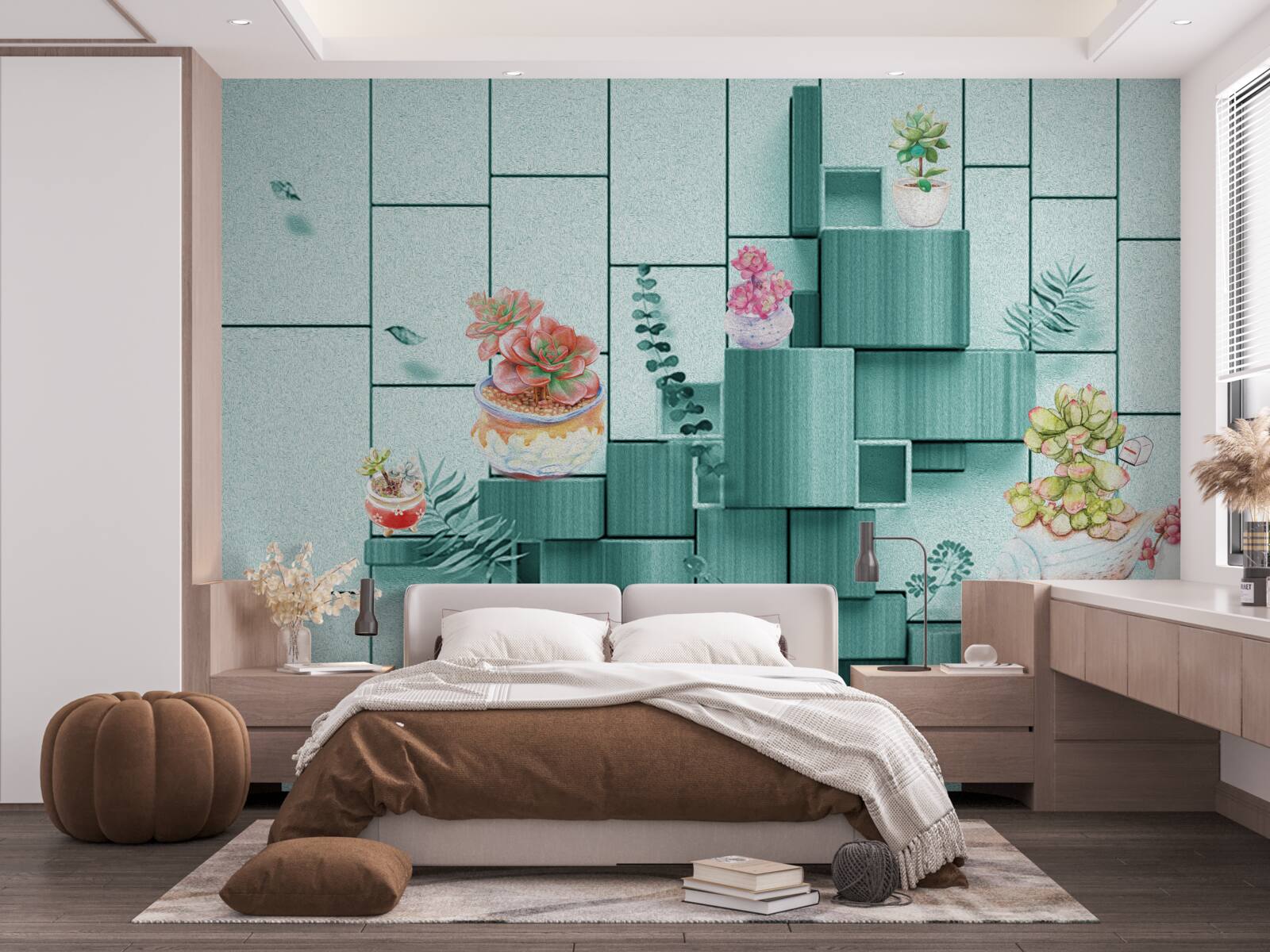 Фотошпалери горщики для квітів та рослин