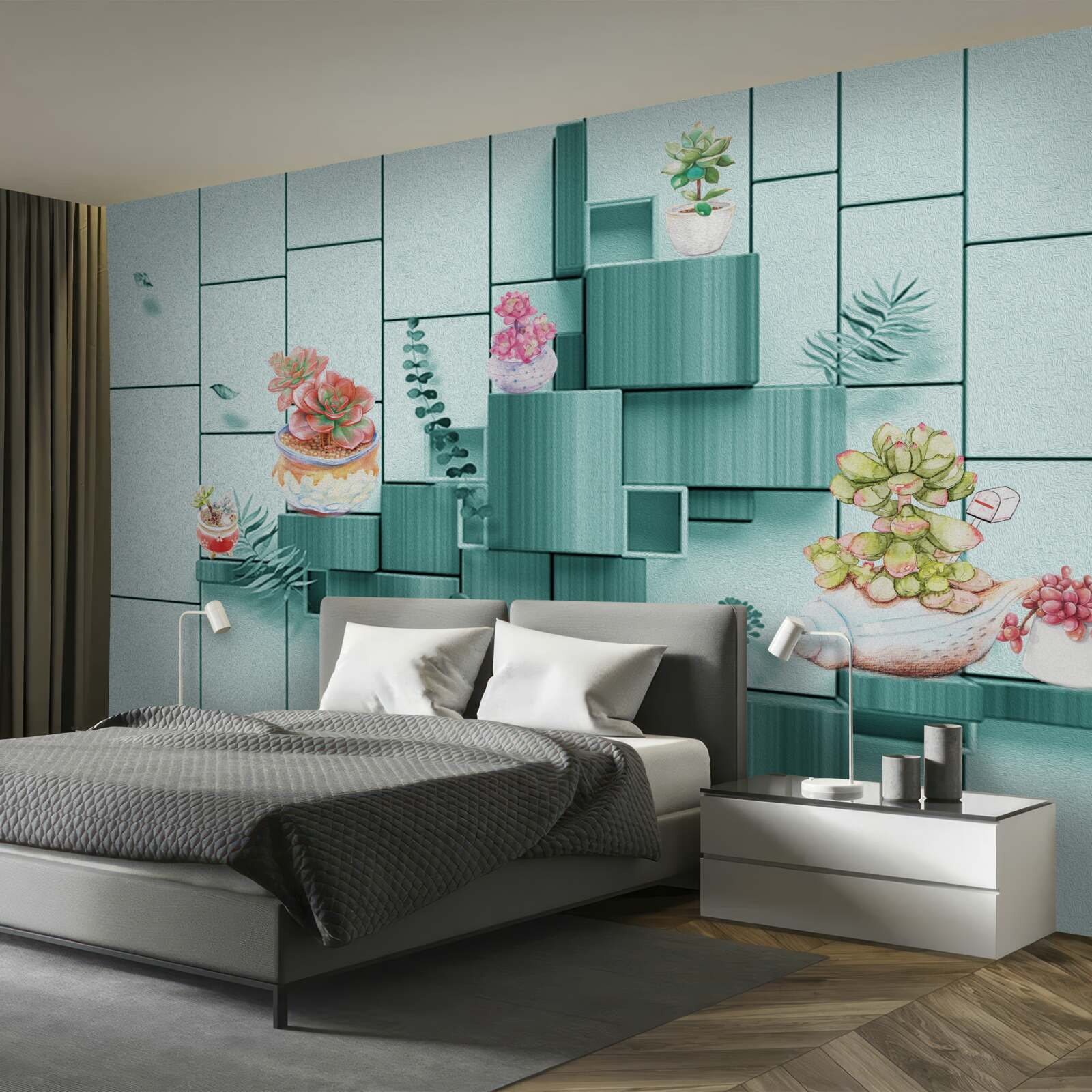 Фотошпалери горщики для квітів та рослин