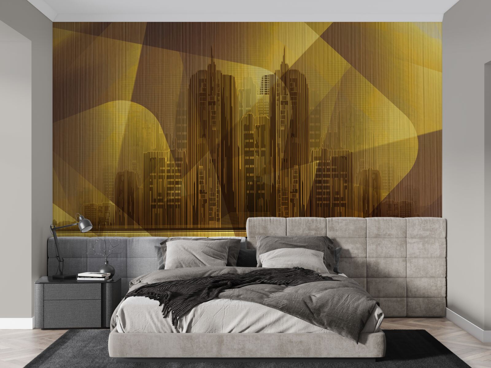 Фотошпалери блискуча картина міст-гігантів