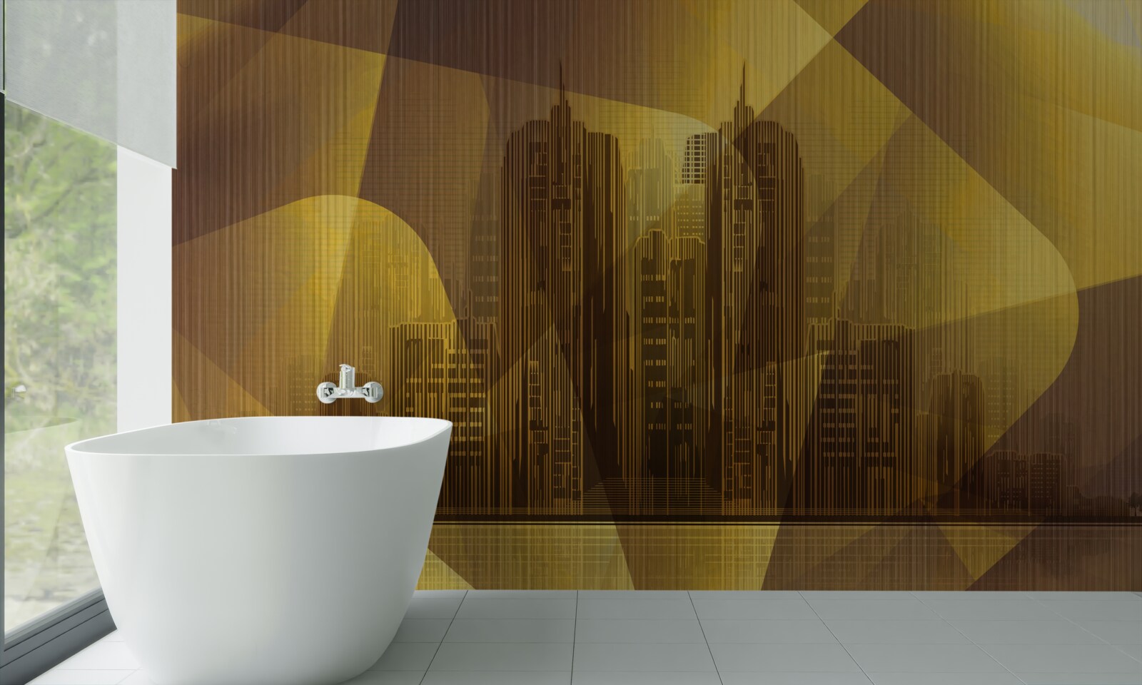 Фотошпалери блискуча картина міст-гігантів