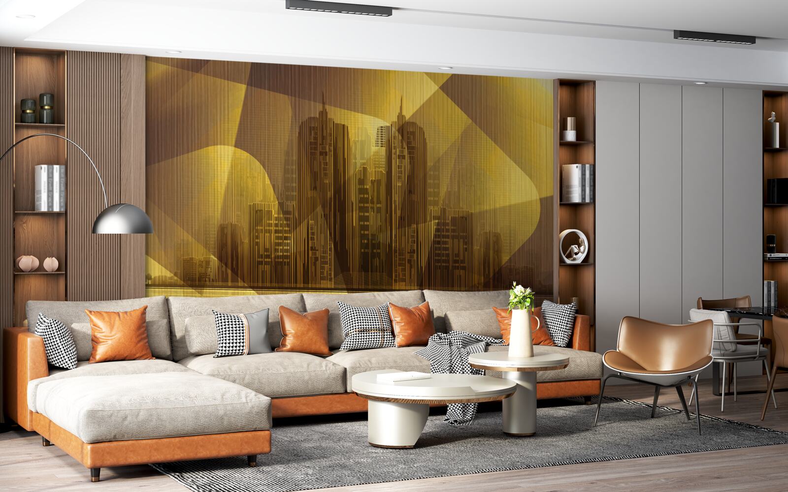 Фотошпалери блискуча картина міст-гігантів