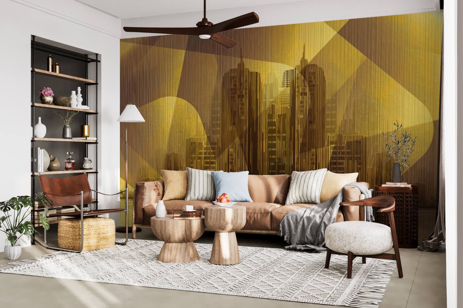 Фотошпалери блискуча картина міст-гігантів