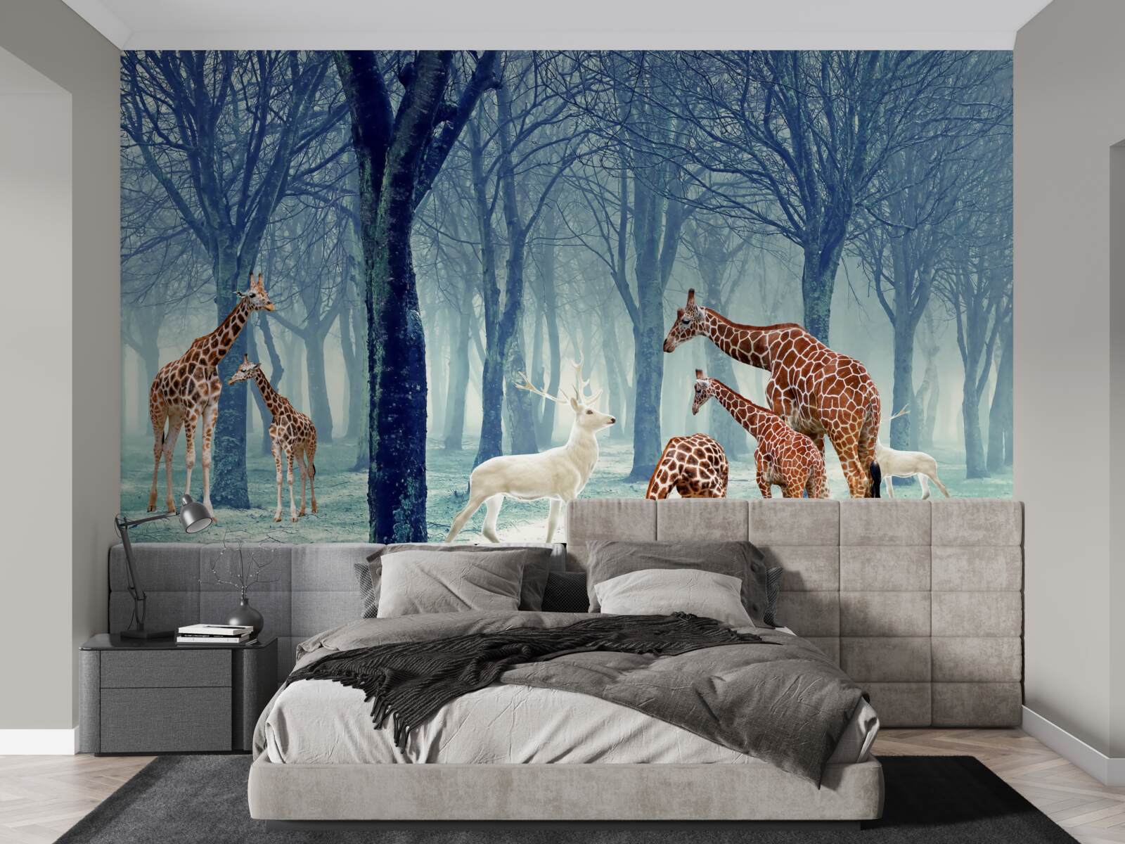 Фотошпалери У жирафів з'явився новий друг