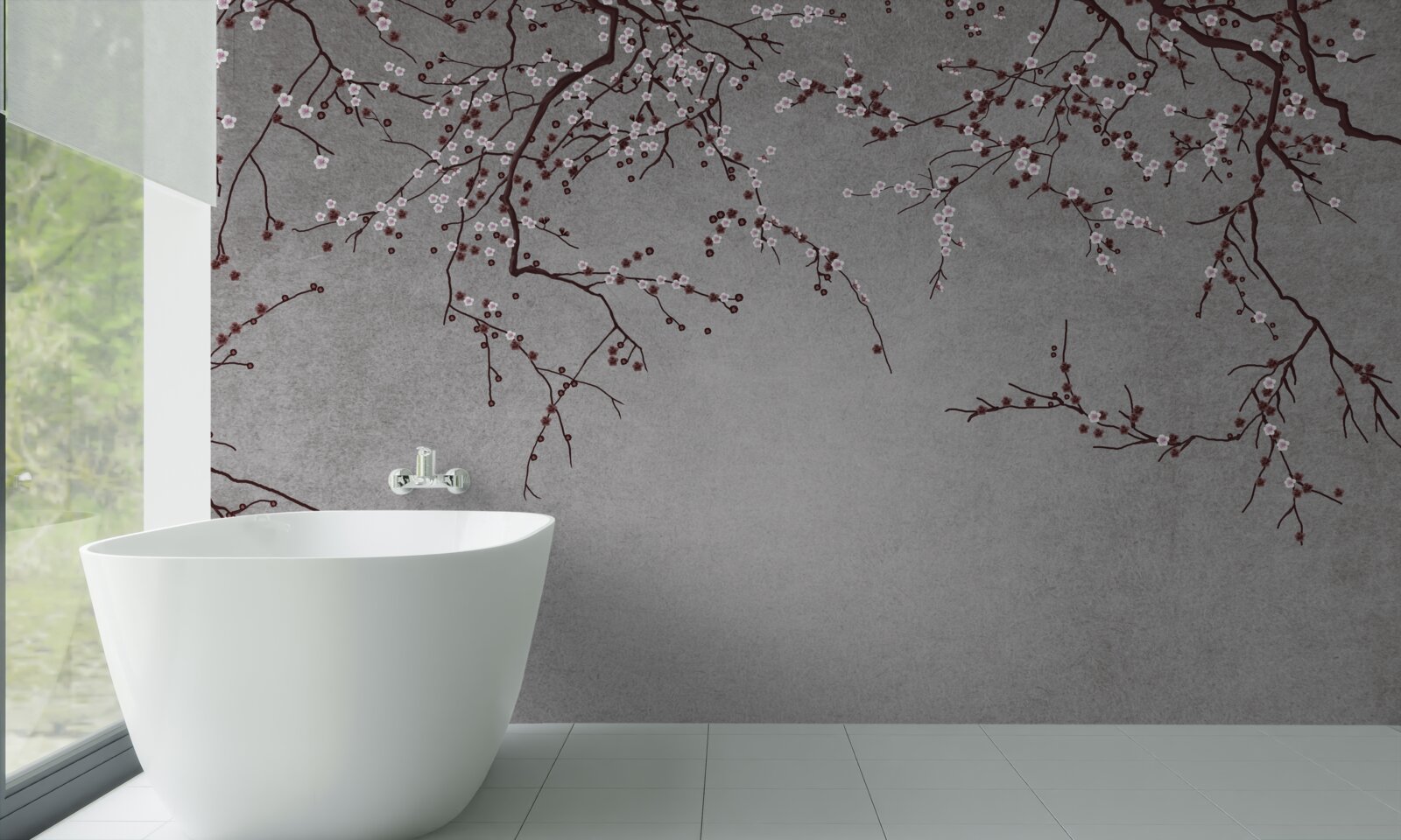 Фотошпалери гілки дерева всіяні дрібними квітами