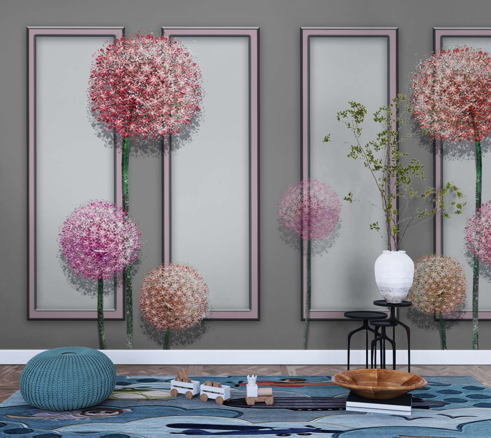 Фотошпалери кульбаби та віконні модулі