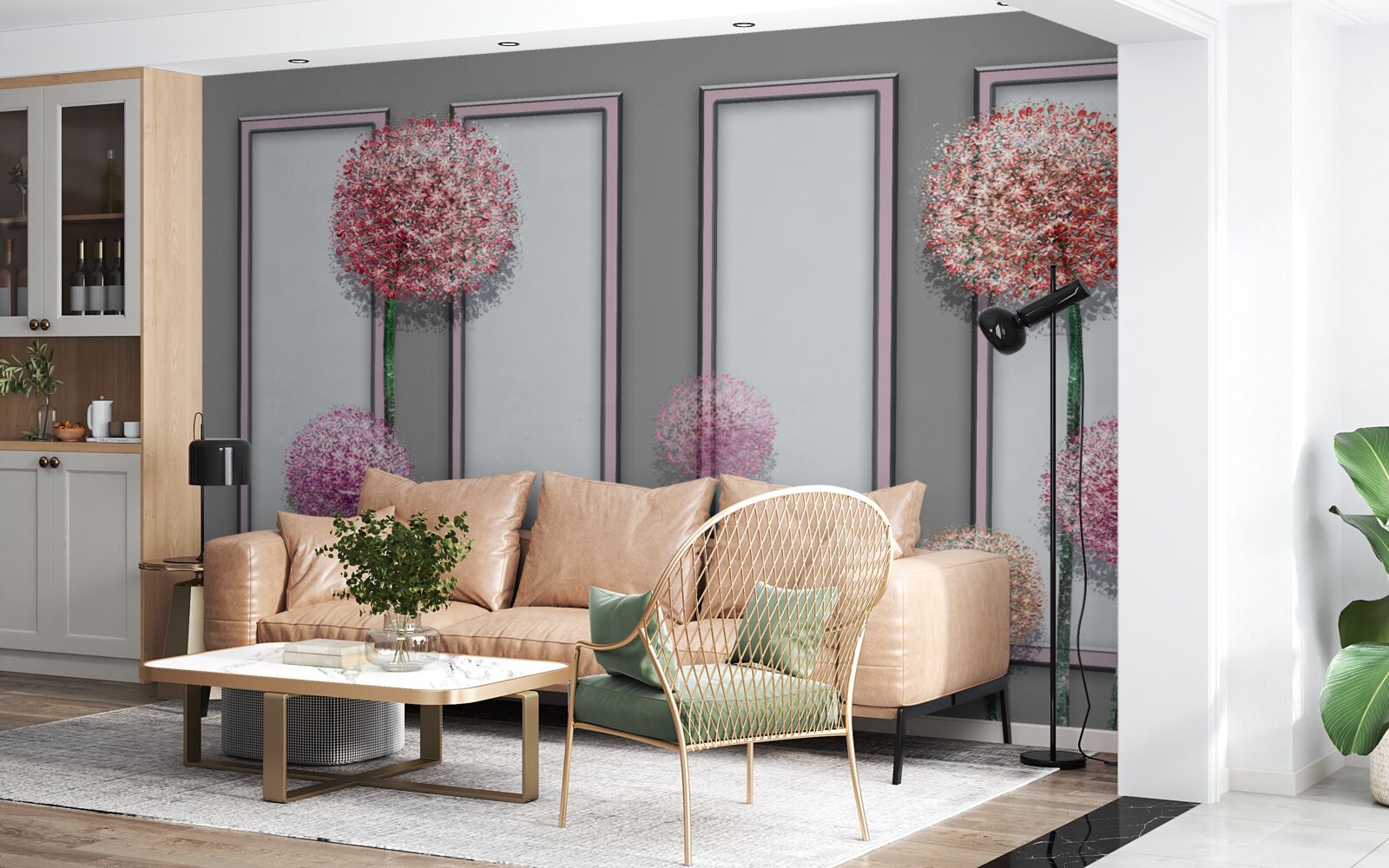 Фотошпалери кульбаби та віконні модулі