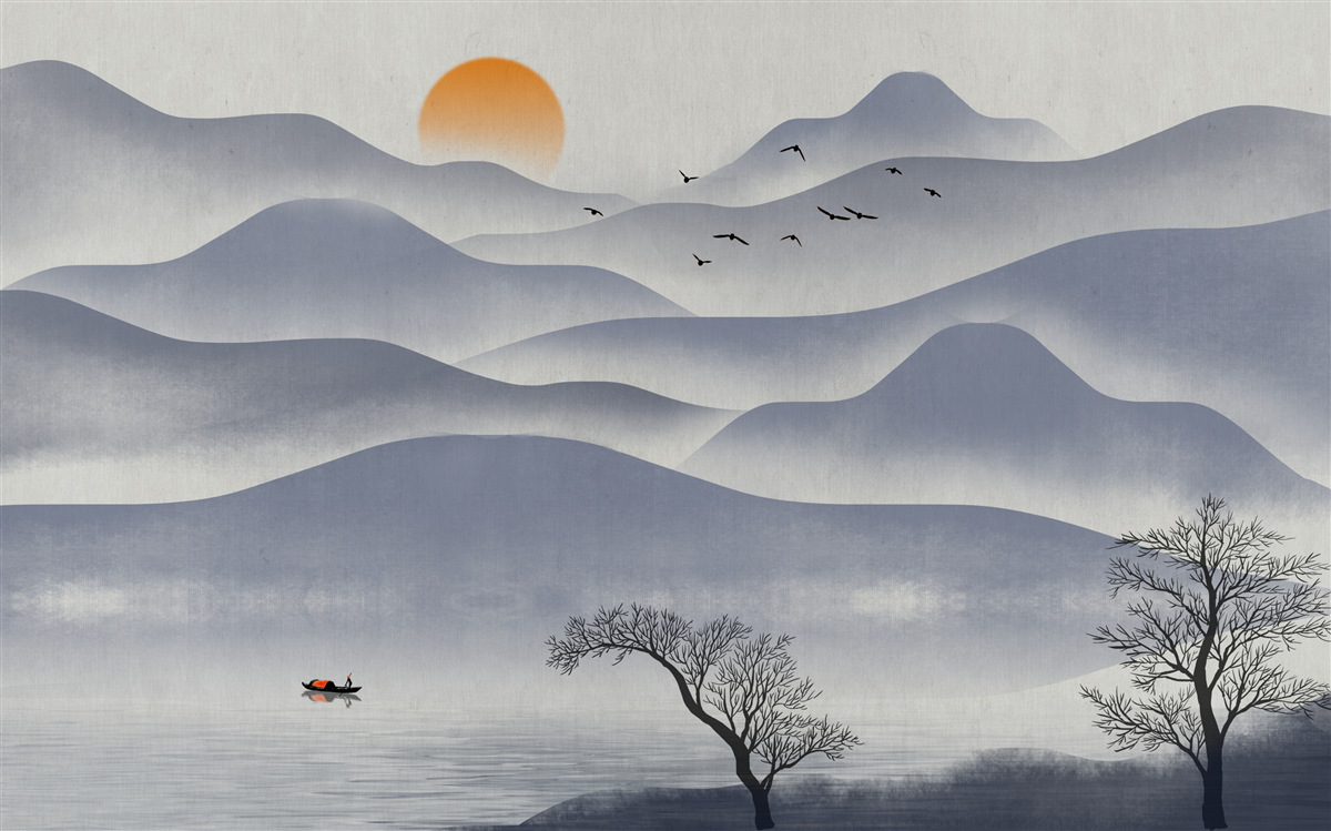 Фотошпалери замовлення на озері виконує рибалка