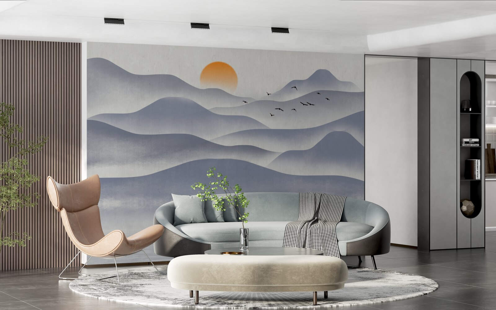 Фотошпалери замовлення на озері виконує рибалка