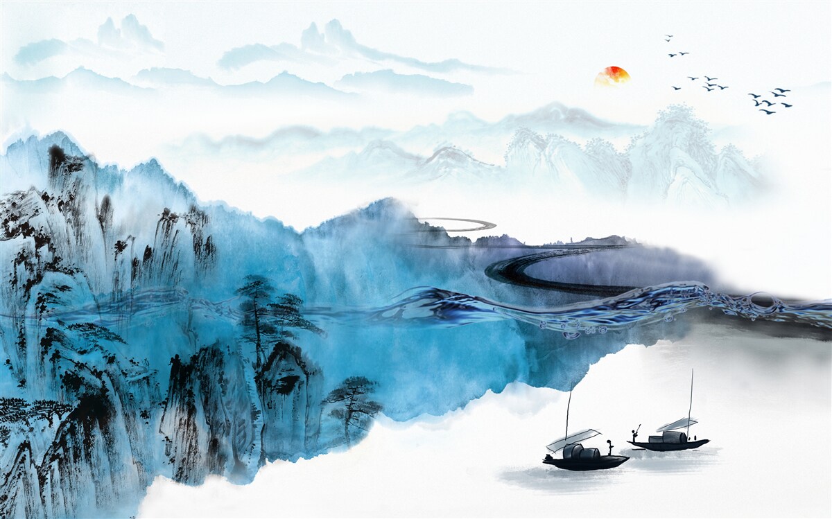 Фотошпалери гірське рибальське село