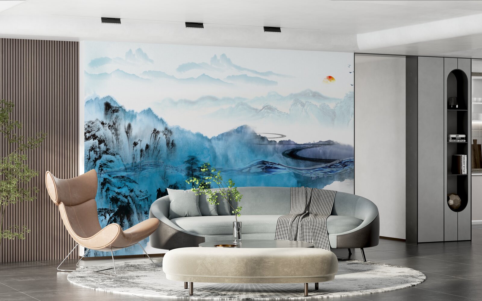 Фотошпалери гірське рибальське село