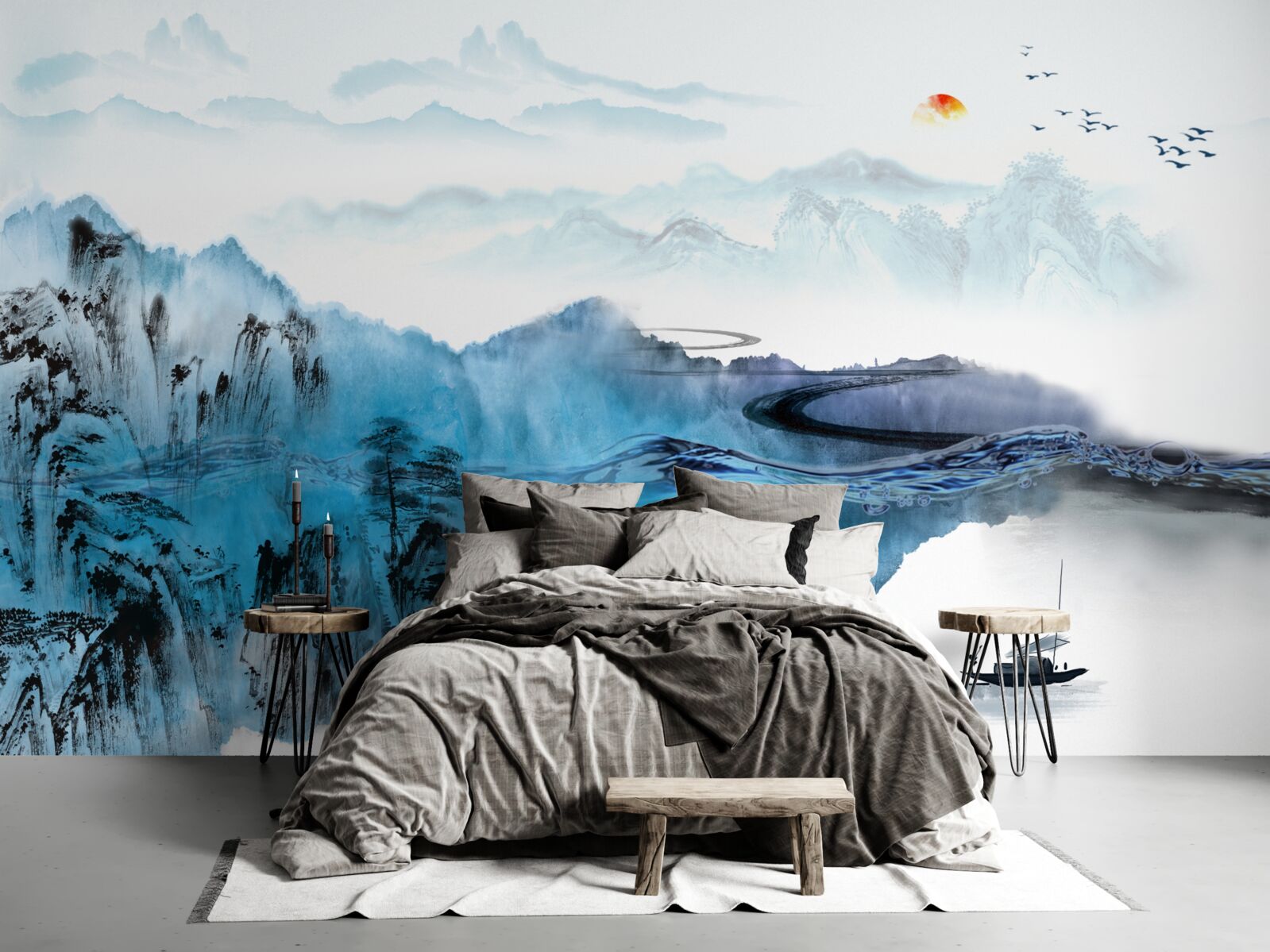 Фотошпалери гірське рибальське село