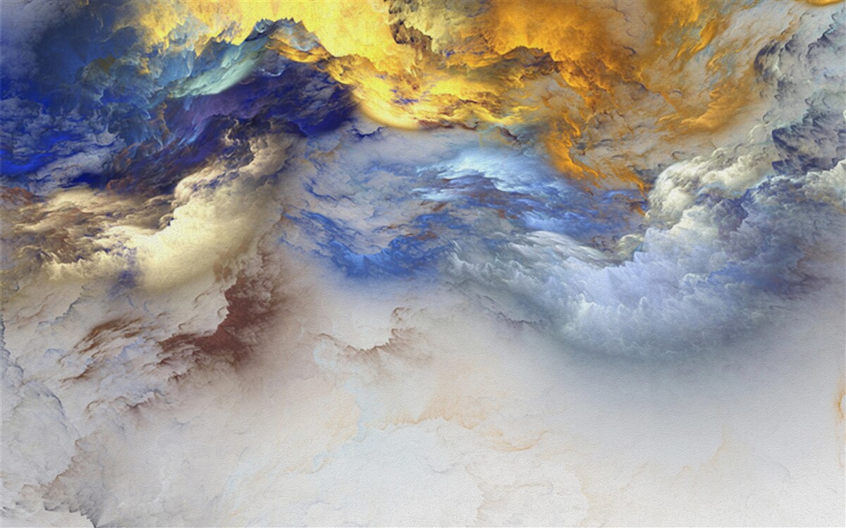 Фотошпалери мармур з відтінками, пофарбований у синій та жовтий кольори