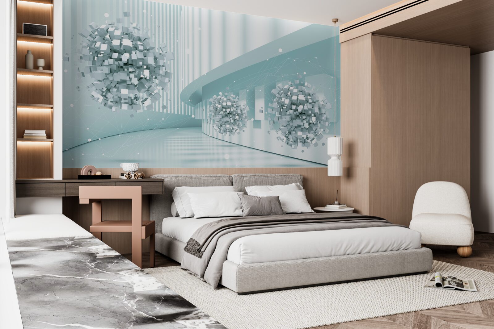 Фотошпалери невидимі кулі ковзають по траєкторії