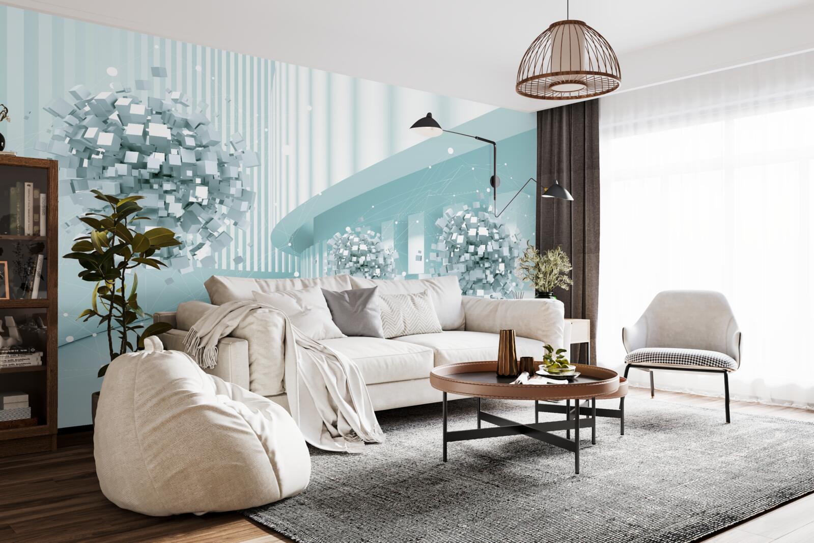 Фотошпалери невидимі кулі ковзають по траєкторії