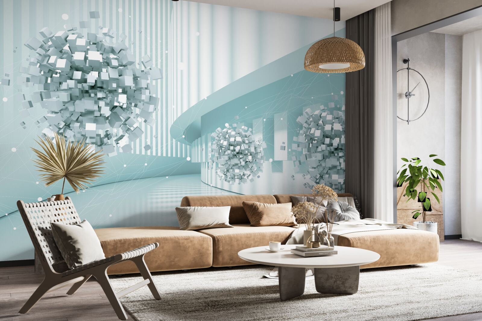 Фотошпалери невидимі кулі ковзають по траєкторії