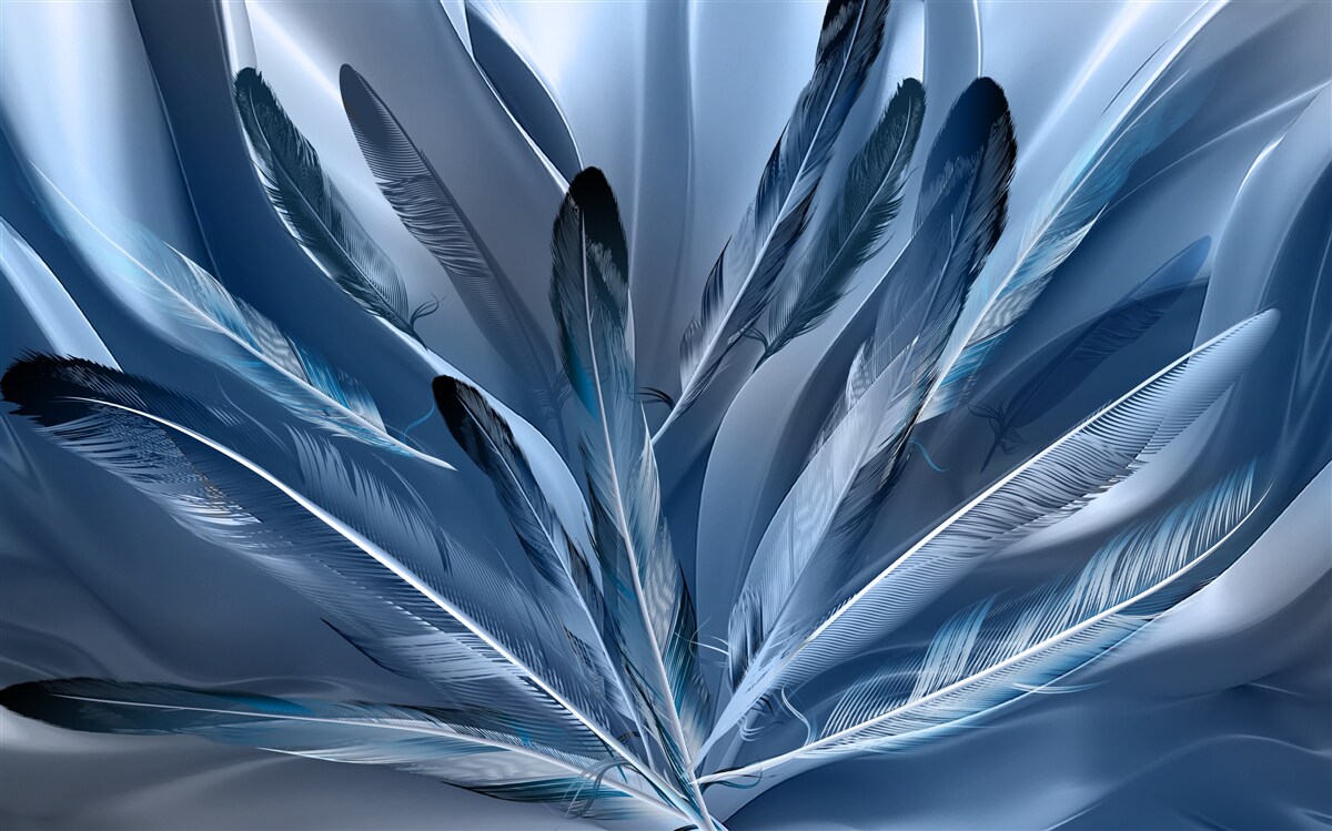 Фотошпалери тло усіяне синім пір'ям