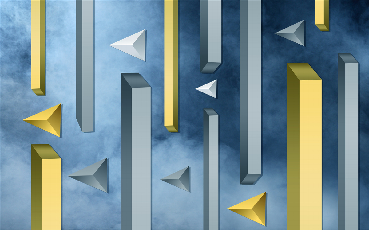 Фотошпалери зграя птахів на тлі блакитного неба