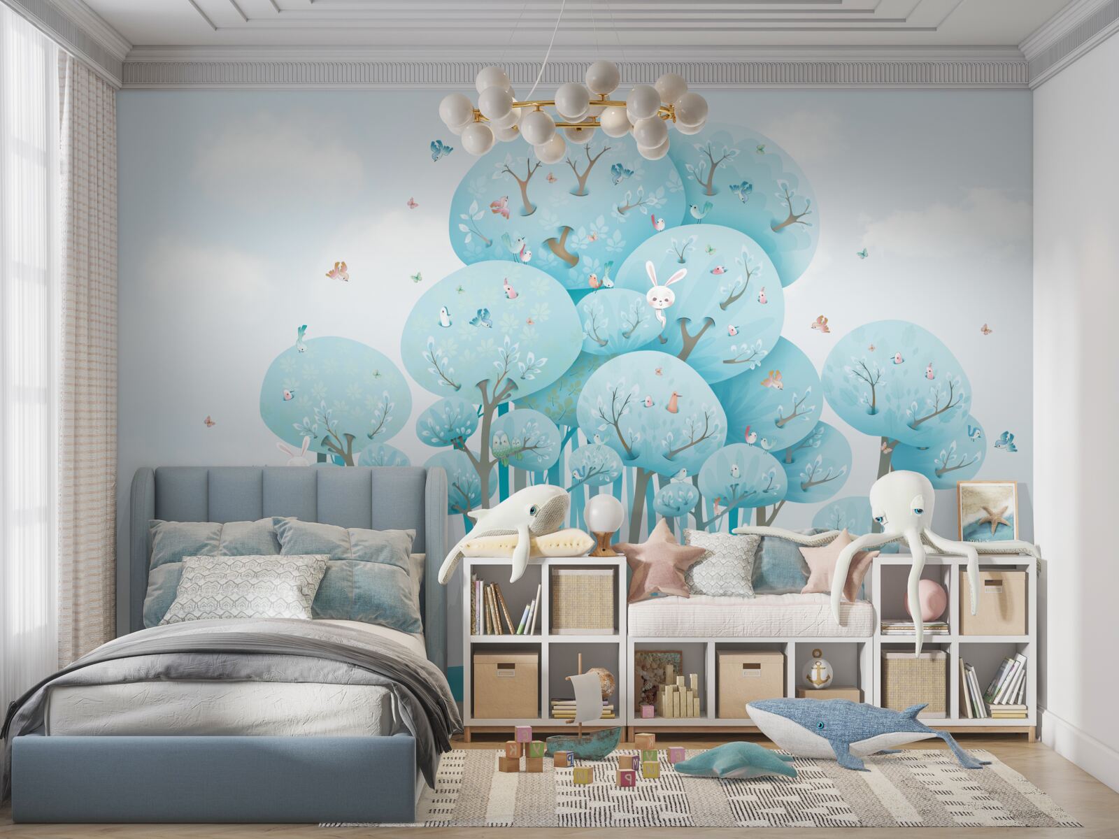 Фотошпалери ліс, сповнений казок та його мешканців