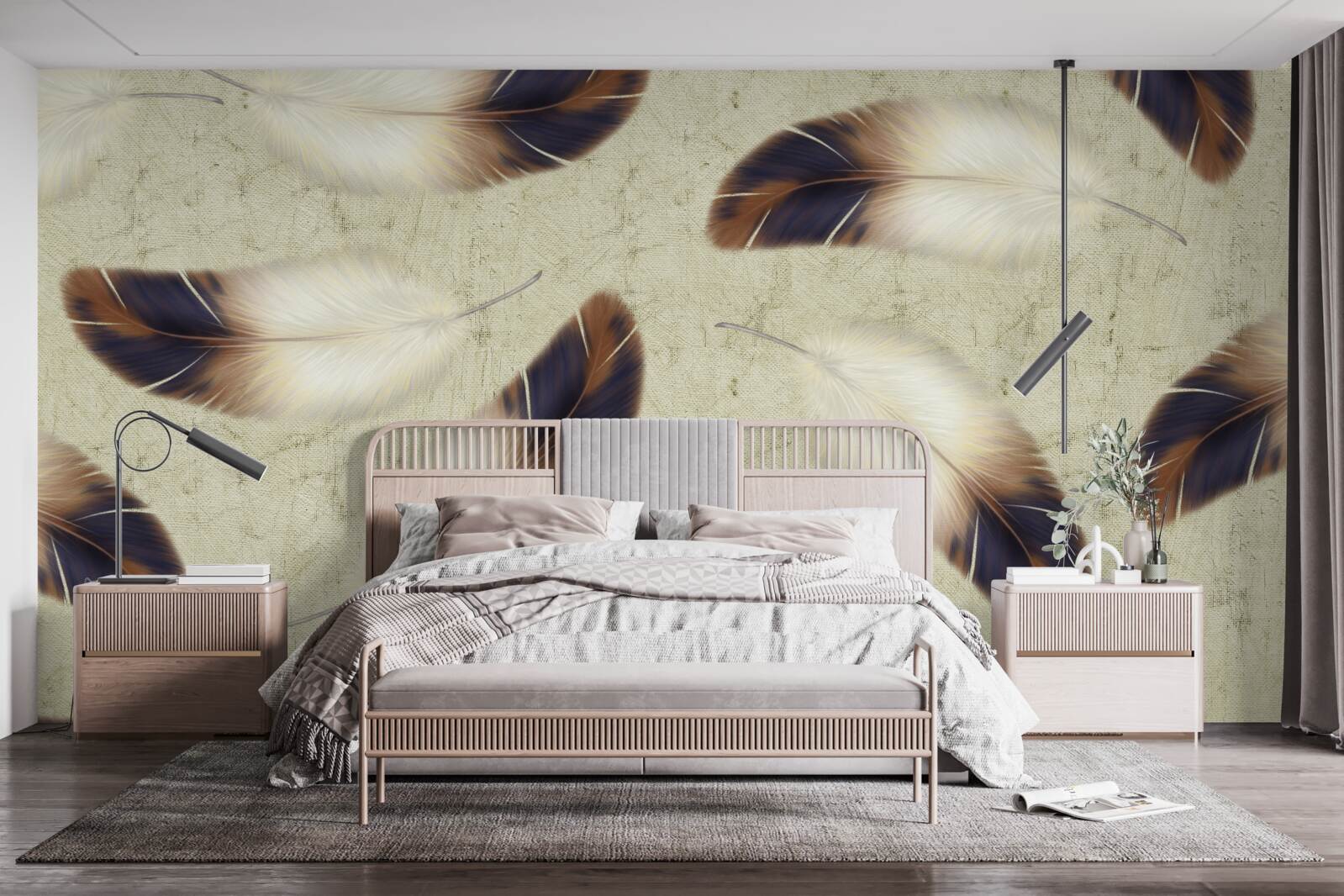 Фотошпалери чудове пір'яне тло