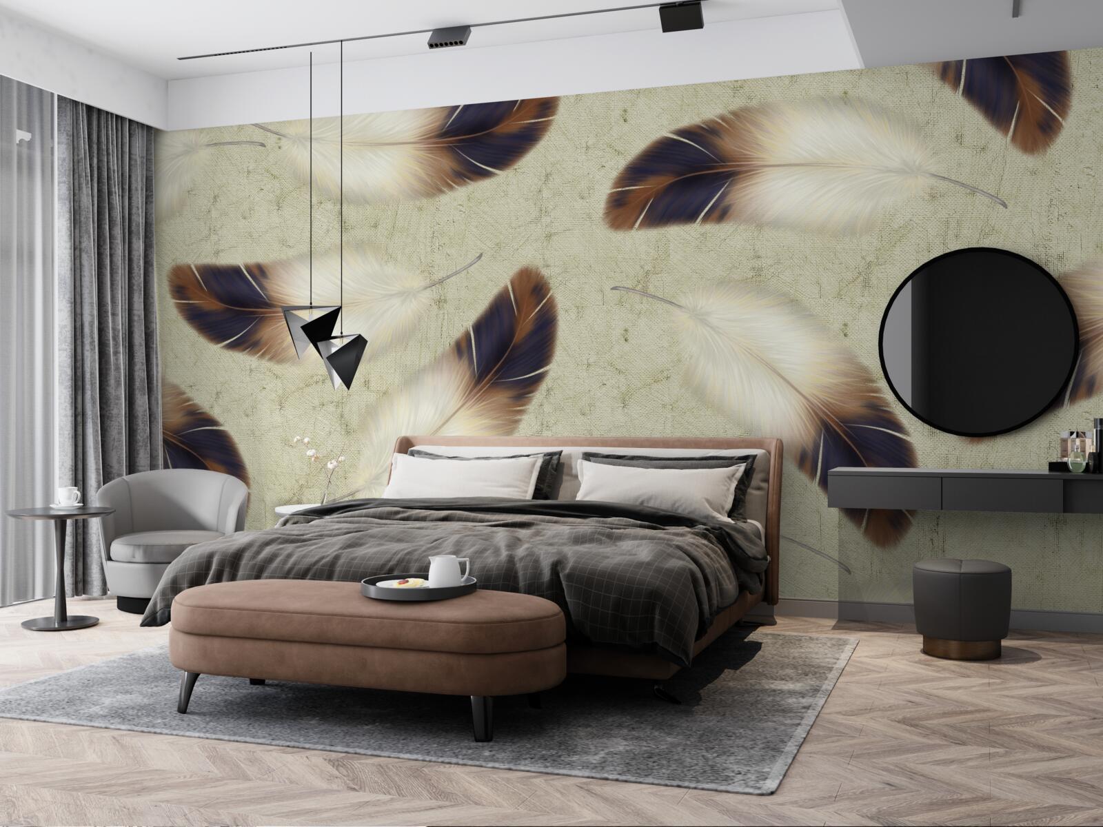 Фотошпалери чудове пір'яне тло