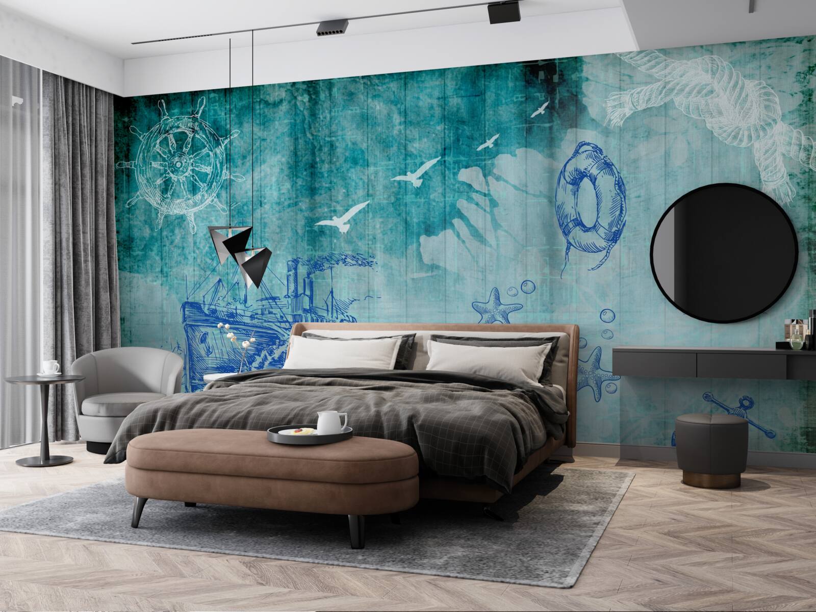 Фотошпалери Життя на борту корабля та в океані